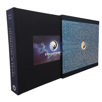 Two black boxes with DreamWorks logo and design on a white background